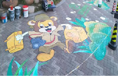 泰顺夏季画地面彩绘会遇到的问题